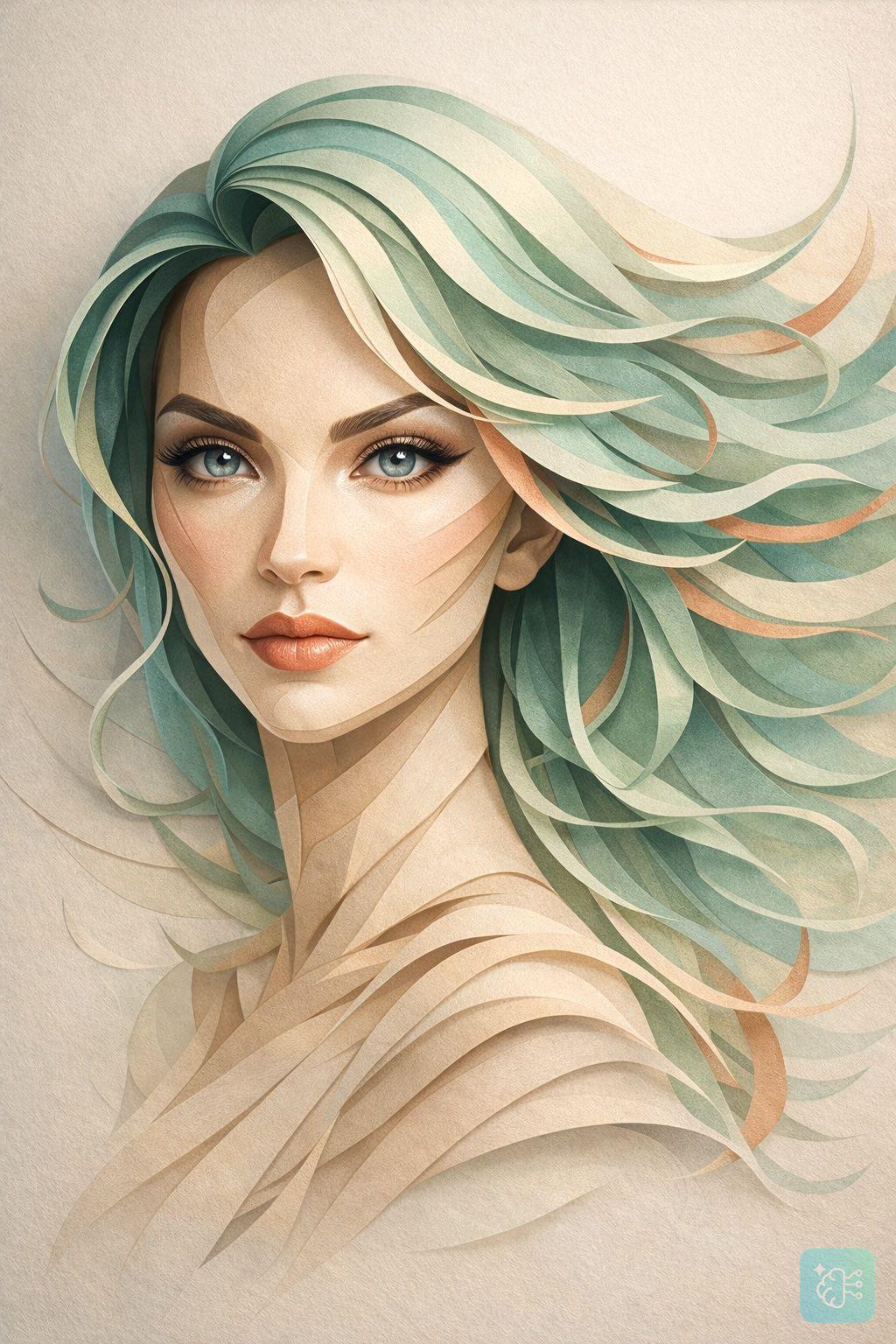 Paper-Cut Female Portrait Art - Prompt Pack